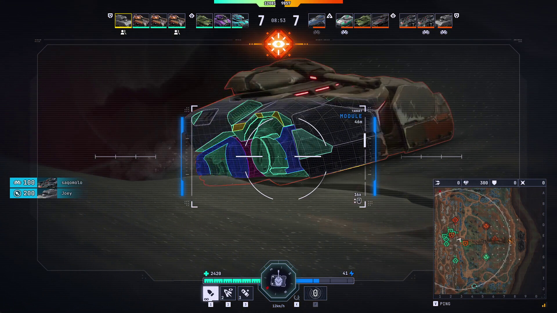 Seeker light tank executing high speed flanking maneuver at 75 km per hour